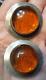 Vintage Sterling Silver Amber Pierced Clip On Earrings Tr Mexico 925