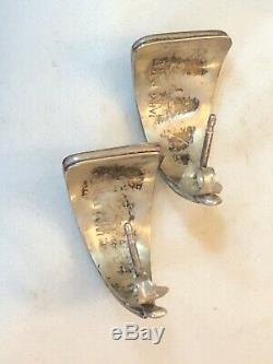 Vintage Sterling Silver Carolyn Pollack Bracelet & Signed Zuni Gemstone Earrings