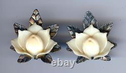 Vintage Sterling Silver Carved Flower Screwback Earrings Mings Danecraft