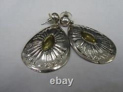 Vintage Sterling Silver Dangling Pierced Earrings