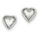 Vintage Sterling Silver Heart Stud Earrings