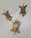 Vintage Sterling Silver Horny Toad Earrings With Pin Marked Rare