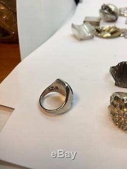 Vintage Sterling Silver Jewelry LOT Rings Earrings 189g Keep Resell Scrap