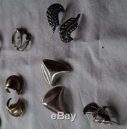 Vintage Sterling Silver Jewelry Lot- Mexico/Taxco/925/earrings/rings-235 grams