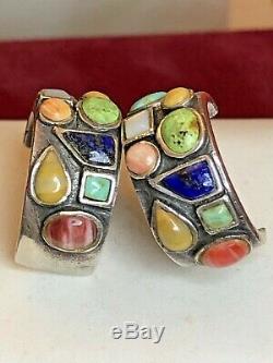 Vintage Sterling Silver Southwestern Native American Ring Earrings Bracelet