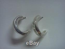 Vintage Sterling Silver Tiffany & Co. Twist Hoop Earrings