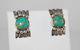 Vintage Sterling Silver Turquoise Earrings Signed Mc Navajo