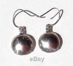 Vintage Sterling Silver Up-Cycled Paste Earrings