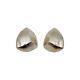 Vintage Sterling Silver Zina Modernist Triangle Earrings Omega Back Mexico Rare