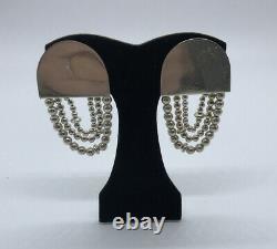 Vintage Susan Cummings Sterling Silver Modernist Post Pierced Earrings 23.4g