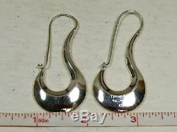 Vintage TIFFANY & CO. Elsa Peretti Sterling Silver 925 Abstract Hoop Earrings