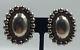 Vintage Taxco Mexican Sterling Silver 925 Large Southwestern Clip On Earrings