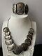 Vintage Taxco Mexican Sterling Silver Set Necklace Cuff Earrings Quality