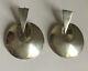 Vintage Taxco Mexico Sterling Silver Modernist Dangle Earrings Xl 17 Grams