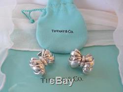 Vintage Tiffany & Co. Bow Earrings Sterling Silver Retired