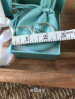 Vintage Tiffany & Co Elsa Peretti Sterling Silver 925 Hoop Earrings Box Bag