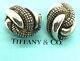 Vintage Tiffany & Co. Sterling Silver 14 K Gold Stud Earrings. 1. Heavy 26.1gm