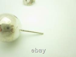 Vintage Tiffany & Co. Sterling Silver HardWear Large 14mm Bead Ball Earrings A