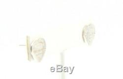 Vintage Tiffany & Co. Sterling Silver Heart Shaped Stud Earrings #756b-1