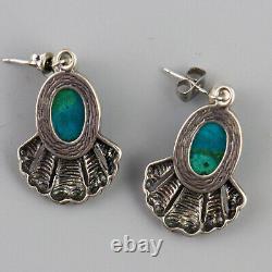 Vintage Turquoise Sterling Silver Dangle Earrings