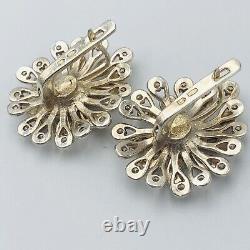 Vintage Ukraine Earrings Silver 925 Women's Jewelry