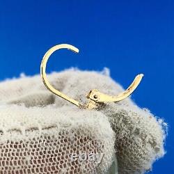 Vintage Vermeil 925 Sterling Silver Gold Toned Jade Elephant Dangle Earrings