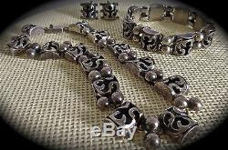 Vintage Victoria Taxco Mexico Sterling Silver Angel Necklace Bracelet Earrings