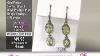 Vintage Vogue Peridot Sterling Silver Black Rhodium Plate Dangle Earrings At The Shopping Chann