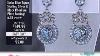Vintage Vogue Swiss Blue Topaz Sterling Silver Black Rhodium Plate Earrings At The Shopping Cha