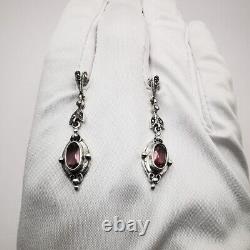 Vintage Women's Earrings Lilac Lemonade 925 Sterling Silver, Jewelry, Amethyst