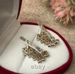 Vintage Women's Jewelry Earrings Ear Sterling Silver 925 Rose Gold 9K Ukraine
