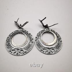 Vintage Women's Jewelry Earrings Sterling Silver 925 Fashion Antiques