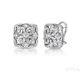 Vintage Art Deco Style Stud Earrings French Clip Fastening Solid 925 Sterling