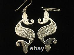 Vintage sterling silver earrings by Ola Gorie Roman Beasties Design Scottish