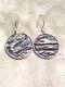 Vintage Sterling Silver Earrings, Wrinkled Silver Mexico 925 Stamped