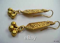 Vintage sterling silver gold vermeil gold gilded earrings gold plated earrings