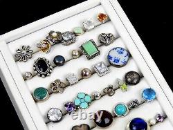Vintage to Now Solid 925 Sterling Silver Single Stud Earrings Stone Lot 65 gr