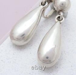 Vtg 1950s 60s Margot De Taxco Mexican Sterling Silver Dangle Drop Earrings