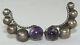 Vtg Mexican Sterling Silver Amethyst Earrings Mexico