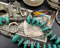 Vtg Native American Sterling & Nickel Silver Mixed Jewelry Lot