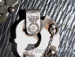 Vtg los castillo taxco sterling silver necklace bracelet & earrings mexico mcm