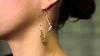 Weve Jewelry Moss Handmade Vintage V Earrings Olive Silver