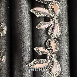 Wholesale 5 PCs. 925 Vintage Sterling Silver Earrings Gemstone Lot